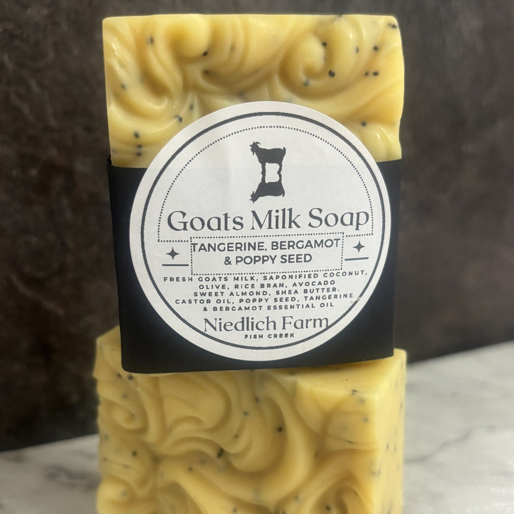 Tangerine, Bergamot & Poppy seed Goats Milk Soap