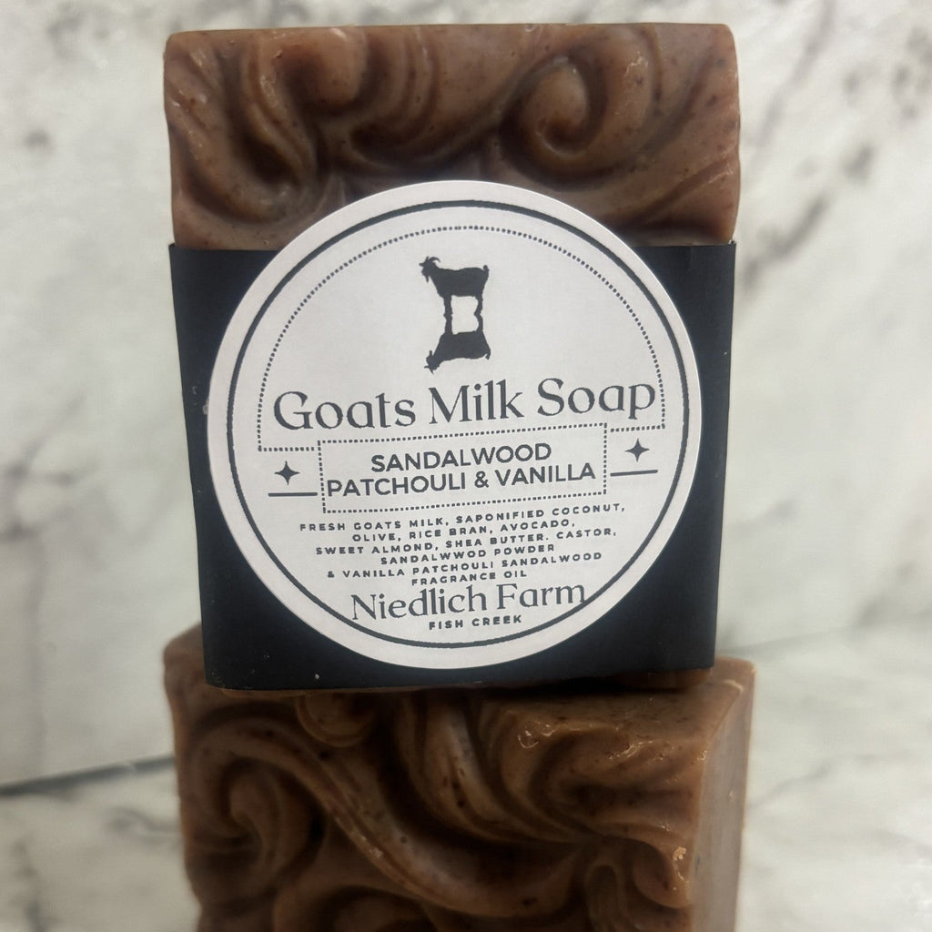 Sandalwood, Patchouli & Vanilla Goats milk soap